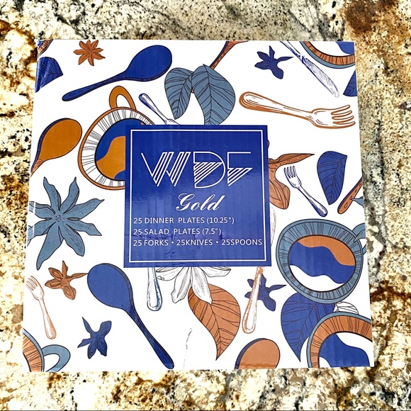 WDF-125pc Premium heavyweight full dinnerware set - Picture 2 of 9